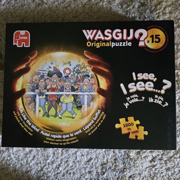 Wasgij Run Like the Wind !  1000 Piece Jigsaw Original Puzzle No. 15 - COMPLETE - Picture 1 of 3